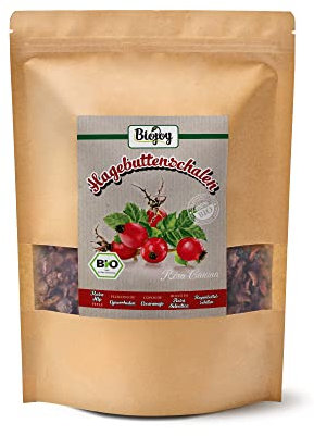 Biojoy Bucce di Rosa Selvatica BIO (500 g), essiccata e intera, per Tè o Infusione (Rosa canina)