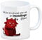 Freches Monster in hellrot Kaffeebecher mit lustigem Spruch Ich bin emotional sehr nah am Mittelfinger gebaut. Tasse Kollegen Freunde und Kinder im Büro oder Zuhause
