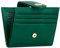 GEEADNB Petit portefeuille pour femme - Mini portefeuille en cuir synthétique - Format court - Avec 11 compartiments pour cartes, vert foncé, Classique