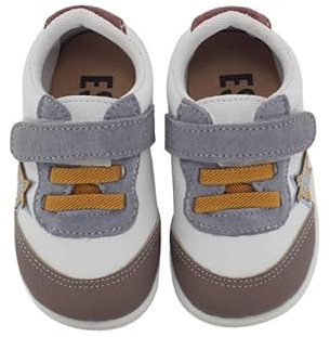 escoolers Chaussures respectueuses pour garçons et filles avec semelle souple et semelle amovible - Fabriqué à la main en Espagne., Eaf200801 Blanc, 26 EU