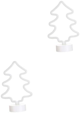 UKCOCO 2st Weihnachtsbaum Nachtlicht Neon-weihnachtsbaum Baum Nachtlampe Frohe Weihnachten Neonlicht Weihnachtsbaumschmuck Für Den Schreibtisch Led Schlafzimmerbeleuchtung