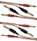 electrosmart 2 x 2m Speaker Cable with Fitted 4mm Banana Plug Connectors 14 AWG Transparent Wire