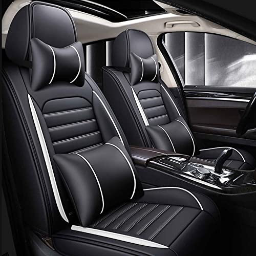 Sitzbezüge Auto Leder Autositzbezüge Universal Set Für MBZ SLK-Class SLK 200 SLK 250 SLK 350 SLK 200K SLK 300 SLK 280 Kissen 5-Sitz Vorne Hinten Sitz Protektoren Rutschfest Wasserdicht Langlebig ( Col