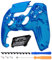 eXtremeRate Luna Coque Redessinée pour ps5 Manette BDM-010/020/030/040/050, Façade de Replacement Pavé Tactile Anneaux Boutons, Coque Shell Cover Pad pour ps5 Controller,Bleu Clair