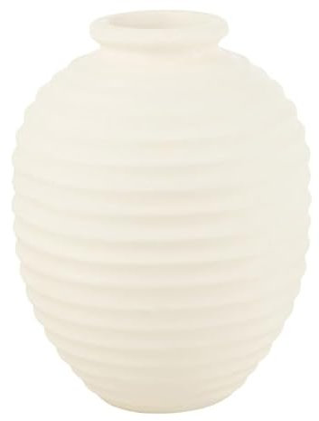 Cache-Pot Oval en Terre Cuite Theron 66cm Blanc