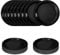 SietDESEO Lot de 50 assiettes jetables en carton noir de 17,8 cm - Assiettes à dessert noires pour Halloween, mariage, fête prénatale, fête d'anniversaire