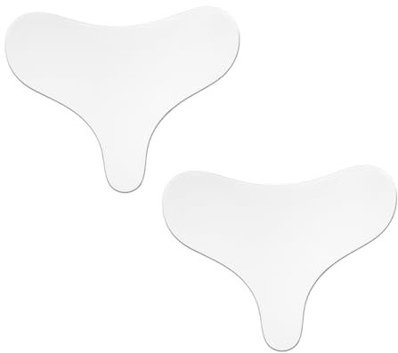 HQRKOTM 2 Pezzi Imbottitura per Petto Patch in Silicone Riutilizzabili a Forma T Leviga la Tua Pelle Previene l'Invecchiamento della Pelle per Donne e Ragazze