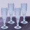 Brown and Ginger Set of 4 Textured Glasses (Blue, Champagne Flutes)
