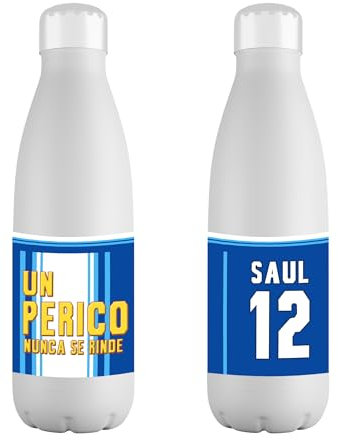 Mookase Botella Personalizada del Español con Nombre - Botella del Español - Botella de Acero Inoxidable 700 ml- Botellas Equipo de Futbol - Regalo Original - Botella para niña y niño