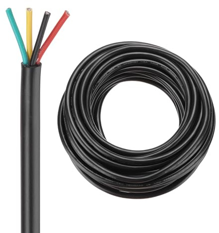 DMiotech 20AWG 20/4 4 Core CNC Wire (50 FT) UL2464 Tinned Copper Core 20 Gauge Cable Speaker Wire Electrical Wire Extension Cord for CNC Router Machine,Electrical Appliance