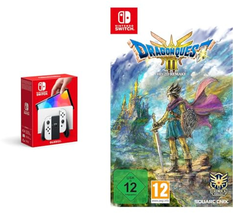 Nintendo Switch-Konsole (OLED-Modell) Weiß & DRAGON QUEST III HD-2D Remake (Switch)