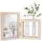 Wooden Photo Frame 4x6, Desktop Personalised Photo Frame with Hydroponic Plant Vase, Unique Family Frames for Mothers Day Mummy