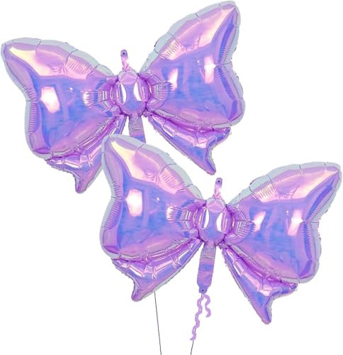 Luftballons Lila Schleife 2 Stück Schleifen Lila Ballons Folienballons Schleife Schmetterling Luftballon Schleifen Deko Geburtstag Hochzeit Babypartys