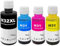 Universal Dye Ink, Ink Refill Bottles Set, BK 165ml,C,M,Y 100ml Compatible for Dye-Based Hp Smart Tank Printers, HP 31 32XL- Hp ST 5000, 6001, 651, 551, 5103, 7001 & Many More Models