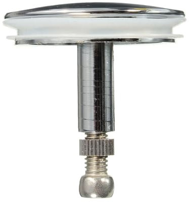 Universal Replacement Bath Pop-Up Waste Plug 45mm Brass Chrome Finish Adjustable Length 45-60mm Flat Ring Seal