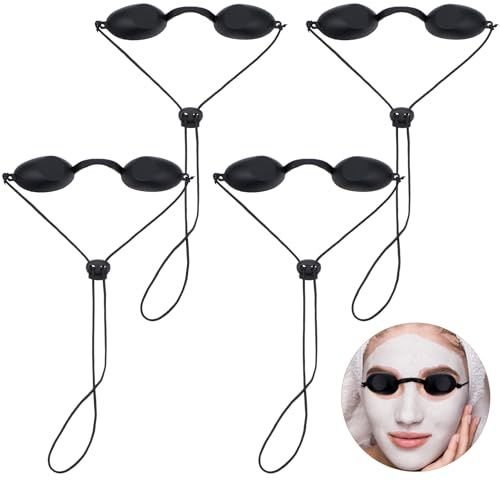 DOPENSPI 4 Stück Solarium Brille, UV Schutzbrille Infrarot Schutzbrille Laserschutzbrille für Schönheitsbehandlungen BräUnungsschutz Im Augenklappe Freien