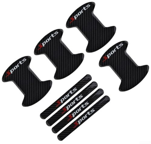 8 Pieces Car Door Handle Bowl Protection Sticker, Anti Scratch Cover Trim Decorative Film, for Car Exterior Door Handle Protection, with Double Sided Tape
