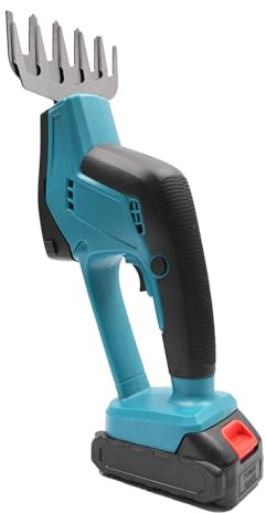 Cordless 2-in-1 Hedge Trimmer and Grass Shear 21V Lithium 60min Runtime Metal Gears Lightweight 4.63lbs British Plug with Safety Lock for Farm Orchard Rose Bush Pruning UK