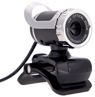 MOLERRI USB 2.0 12 Megapixel HD Camera Web Cam 360 degres avec MIC Clip-on pour PC de Bureau Skype Ordinateur PC Portable