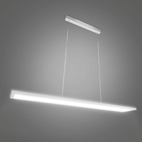 LED Universum Büro-Pendelleuchte OFFICE PANEL UP & DOWN 70/30, 120x20cm weiß, CCT 3000-6000K, 3500lm, dimmbar, mit Fernbedienung, blendfrei UGR<19, hoher CRI>90Ra, flimmerfrei