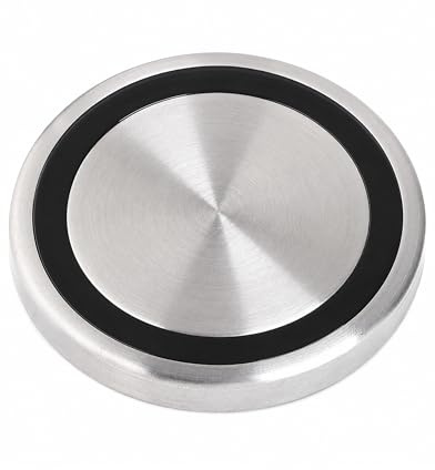 DuraSpares Control Dial for Neff Induction Hob Twistpad Magnetic Chrome | Replacement 10004928 Twist Pad Cooker Knob