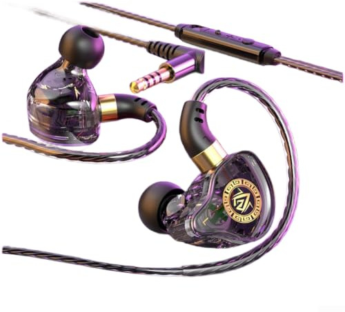 Kabelgebundene In-Ear-Kopfhörer mit Mikrofon für iPhone und Samsung für Gaming und Musik mit ergonomischer Passform und Dual-Port-Kompatibilität (A)