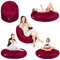 PATCH HOME 2 in 1 Funktion Sitzsack Sessel Bean Bag Sitzsäcke Gaming mit Reißverschluss bereits befüllt - Ø 145cm - Weinrot