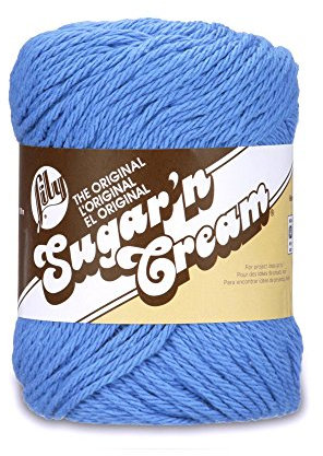LILY Sugar 'N Cream, 100% Cotton, Blueberry, 70.9g