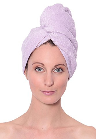 Texere AB0101-LVF-U Serviette de séchage pour cheveux en viscose de bambou pour femme Lavande