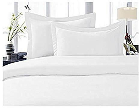 CELINE LINEN Best, Softest, Coziest Duvet Cover Ever! 1500 Premier Hotel Quality Luxury Super Soft Wrinkle Free 3-Piece Duvet Cover Set, Full/Queen, White