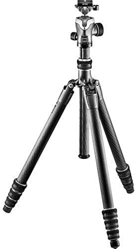 Gitzo lightweight Series 2 Traveler Carbon Fiber Tripod with Center Ball Head, silver & black (GK2545T-82QDUS)