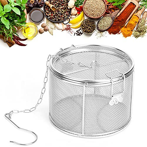 Teesieb Gewürzsieb Edelstahl, Haofy Teefilter Teeei für Teekanne/Tasse, Fein Gewürzfilter Gewürzkugel für Losen Tee Kaffee Gewürze mit Langer Kette und Haken, Küchen Kochzubehör (14 * 10)