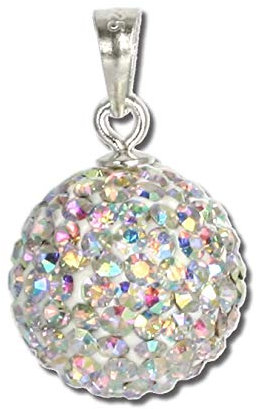SilberDream Halsschmuck Silber Anhänger Ketten Swarovski Elemens weiß D2GSH101 EIN Geschenk zu Weihnachten, Geburtstag, Valentinstag für die Frau