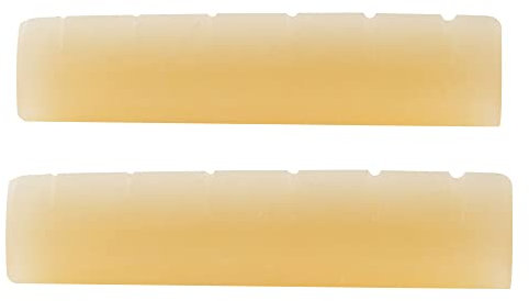 Musiclily Pro 43.99mm Slotted Les Paul Electric and Acoustic Guitar Unbleached Bone Nut for 6 String Epiphone Pre-2014 (Set of 2)