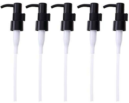 Aislor Universal Dispenser Pump Head Replacement Spare Plastic Fit Shampoo Conditioner Lotion Liquid Spring Dispenser Pump Black 24mm