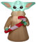 GEMMY Inflatable Child 3.5' für den Innen- und Außenbereich, Star Wars-Weihnachtsdeko, Braun, LED-Lichter, Grusliches Haus