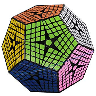 Megaminx Speed Cube Schwarzer Aufkleber Dodekaeder 3D-Puzzle Spielzeug Kinder Weihnachten Geburtstagsgeschenk,8 * 8 Cube