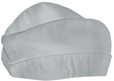 EXNER Schiffchen, Mütze, Kopfbedeckung, in Einheitsgröße, einstellbar, für Koch, Bäcker, Konditor in Küche, Bäckerei, Konditorei, Baumwoll-Mischgewebe, Farbe silbergrau