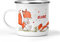 wolga-kreativ Emaille Tasse Becher Kinder Kindertasse Emaille Campingbecher bruchsicher Geschenk Kinder Hase Fuchs mit namen