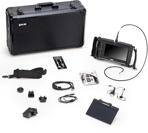 Flir VS80-KIT-6 HD Probe Videoscope Kit, 5.5mm x 1m | HD camera probe, VS80 display, metal case, neck/hand straps, audio headset, image/video capture