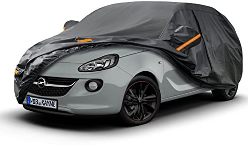 Kayme Autoabdeckung Wasserdicht Atmungsaktiv Passend für 2012-2024 Opel Adam, Vollgarage Autoplane für Regen Sonne Staub Schutz, Auto Abdeckplane Faltgarage Abdeckung(3-7 Tage liefern)