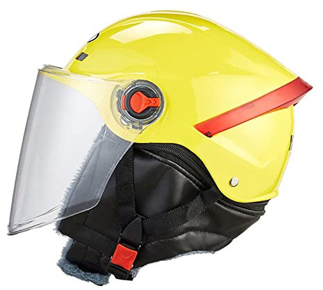 Casques Vintage à Face Ouverte avec Visiere, Casque Jet Demi-Casques Retro ECE Homologué Casque Cap de Moto Vintage pour 4 Seasons Adult Cruiser Chopper Scooter(56-62cm) (Color : Q2)