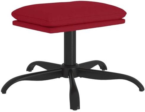 vidaXL Fußhocker Hocker Fußbank Fußstütze Fußschemel Schemel Ottomane Sitzhocker Fußablage Polsterhocker Wohnzimmer Weinrot 60x60x36cm Samt