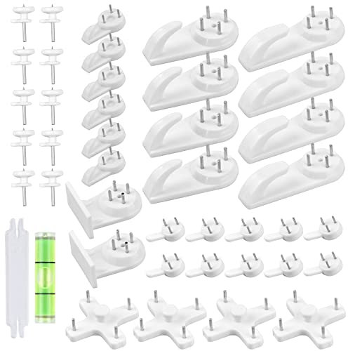 Pack of 44 Non-Trace Picture Hanging Hook, Multi Function Heavy Duty Hardwall Drywall Picture Hanging Hook, for Hanging Paintings Photos Mirror Clock, 35Lbs