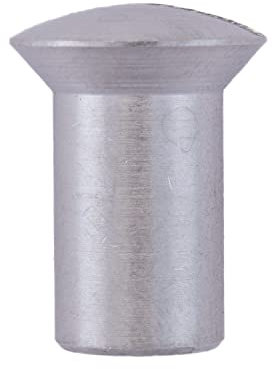Techtanium Hülsenmuttern mit Linsenkopf & Schlitz M8 x 20 mm aus Edelstahl A1 (20 Stück) | Versch. Größen & Verpackungseinheiten verfügbar | Gewindehülsen