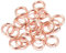 GIVBRO 200 Stück Schlüssel offene Biegeringe Schlüsselanhänger Ringe für Schmuck Anhänger Herstellung DIY Handwerk Zubehör Roségold, 8 mm
