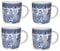 Churchill Blue Willow Mugs 11 oz, Set Of 4