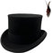 Zylinder Hut Herren Steampunk Melonen Hut Damen Wollfilzhut Schwarz Erwachsene Zylinder Hut Hoch aus Wollfilz Partyhut Kostüm Karneval Fasching