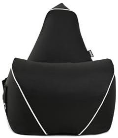 BuBiBag Gaming Sitzsack zum Zocken mit Anschluss zum Laden & Taschen, Halterung, Game Sessel für Kinder und Erwachsene, Beanbag Indoor und Outdoor - Flashbag (Weiß)