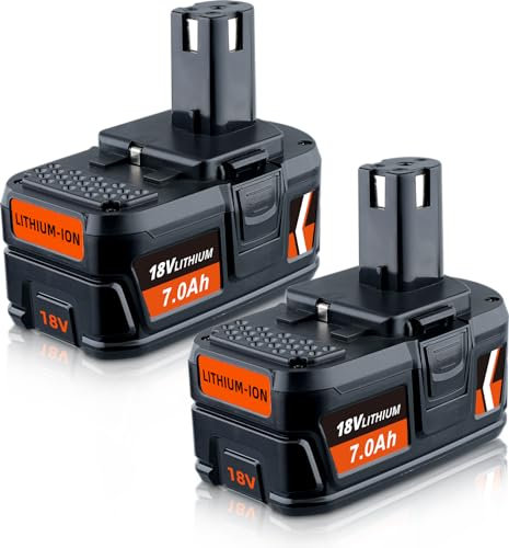 2Pack P108 7.0Ah Li-ion Batteries Replacement for Ryobi 18V Battery Compatible with Ryobi Battery 18volt P107 P105 P104 P103 P102 RB18L50 RB18L40 RB18L25